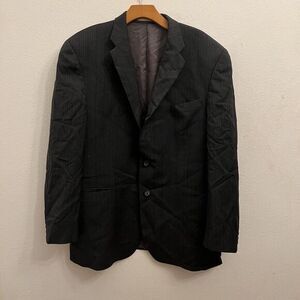 Burberry Black Pinstripe Blazer